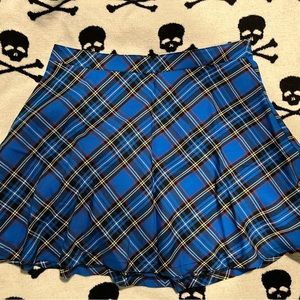 Tripp nyc blue plaid circle skirt small